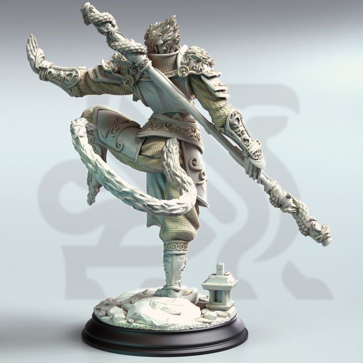 3D Printable Monkey King - Wukong (Kuzen) by DM Stash